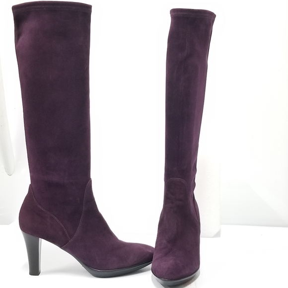 AQUATALIA Mia Tall Knee high Maroon suede boots